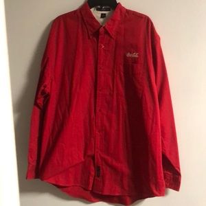 Port Authority Coca-Cola -Red Button Front Shirt Men's XL